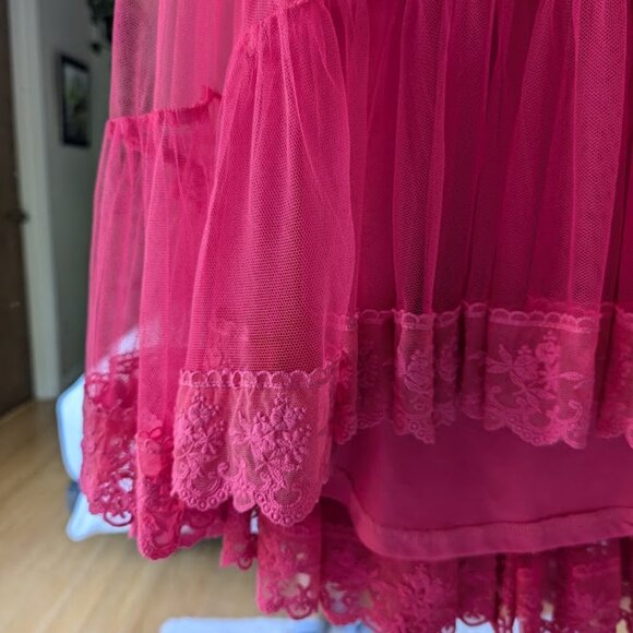 Wishlist Short Sleeve Mesh Skirt Dress Size Small - Picture 3 of 5